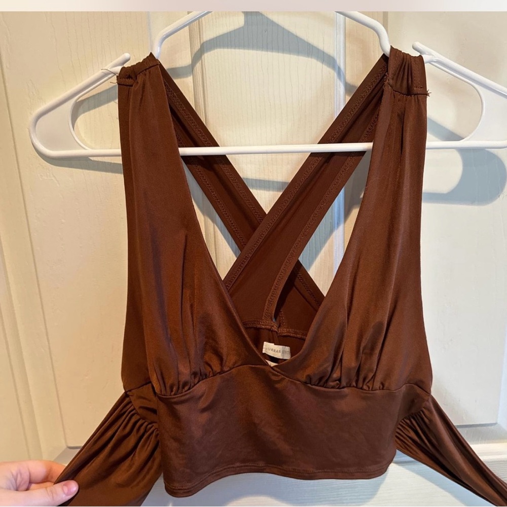 Urban Outfitters Chocolate Brown Strap Top